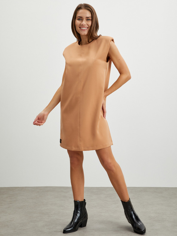 SIMPO Bež ženska haljina Simpo Wide