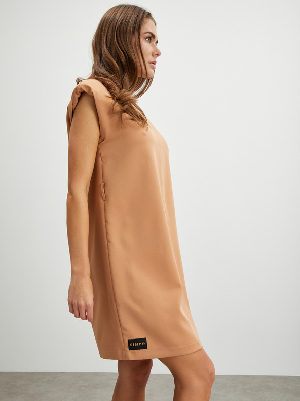 SIMPO Bež ženska haljina Simpo Wide