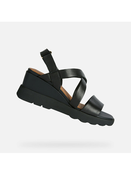 Geox Crne ženske sandale Geox Spherica EC6