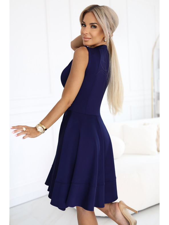 numoco Ekskluzivne haljine s proširenim donjim dijelom i zlatnim patentnim zatvaračem