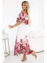 numoco Duge ljetne haljine s crvenim ombré cvjetnim uzorkom