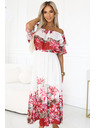 numoco Duge ljetne haljine s crvenim ombré cvjetnim uzorkom