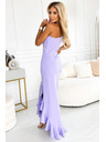 numoco Duge lavanda haljine s volanima i asimetričnim izrezom