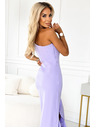 numoco Duge lavanda haljine s volanima i asimetričnim izrezom