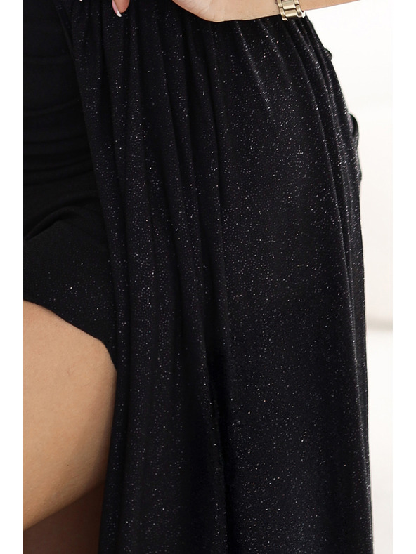 numoco Duge haljine SELENA na jedno rame sa šljokicama i prorezom