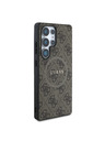 Guess Guess PU Koža 4G Šareni Prsten MagSafe Stražnji Poklopac za Samsung Galaxy S25 Ultra Brown