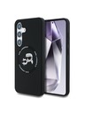 Karl Lagerfeld Karl Lagerfeld Liquid Silicone K&CH Heads MagSafe Stražnji Poklopac za Samsung Galaxy S25 Black