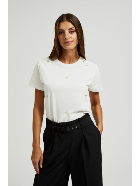 Moodo Bijela basic majica s kratkim rukavima