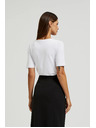Moodo Bijela basic majica s tročetvrt rukavima