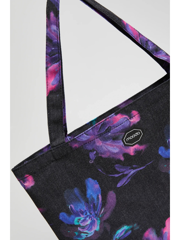 Moodo Tamna pamučna šarena torba