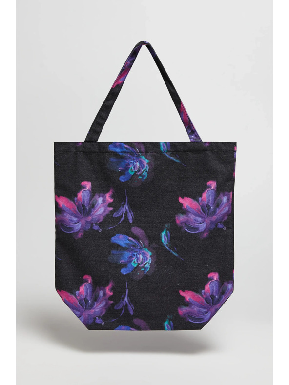 Moodo Tamna pamučna šarena torba