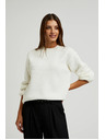 Moodo Bijeli džemper s balonastim rukavima