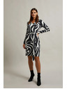 Moodo Crno-bijele preklopne haljine