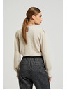Moodo Bež ženski top s dugim rukavima