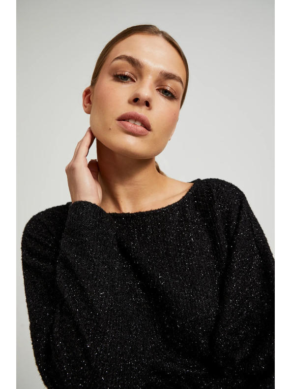 Moodo Crni top s dugim rukavima