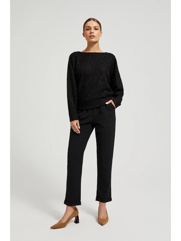 Moodo Crni top s dugim rukavima