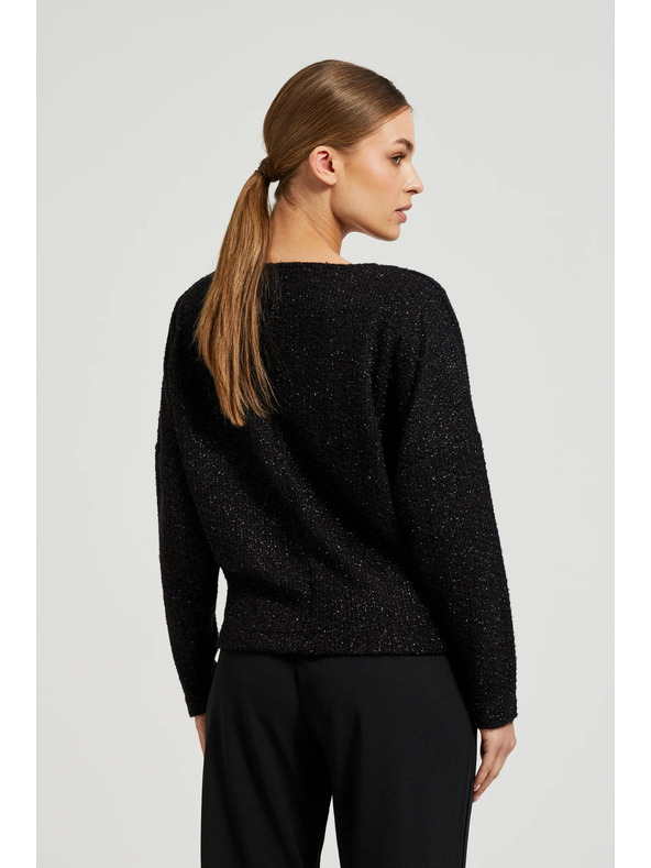 Moodo Crni top s dugim rukavima