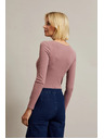 Moodo Puder ružičasti ženski top s dugim rukavima