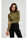 Moodo Svijetlo maslinasti ženski top s dugim rukavima