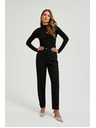Moodo Crni ženski top s dugim rukavima
