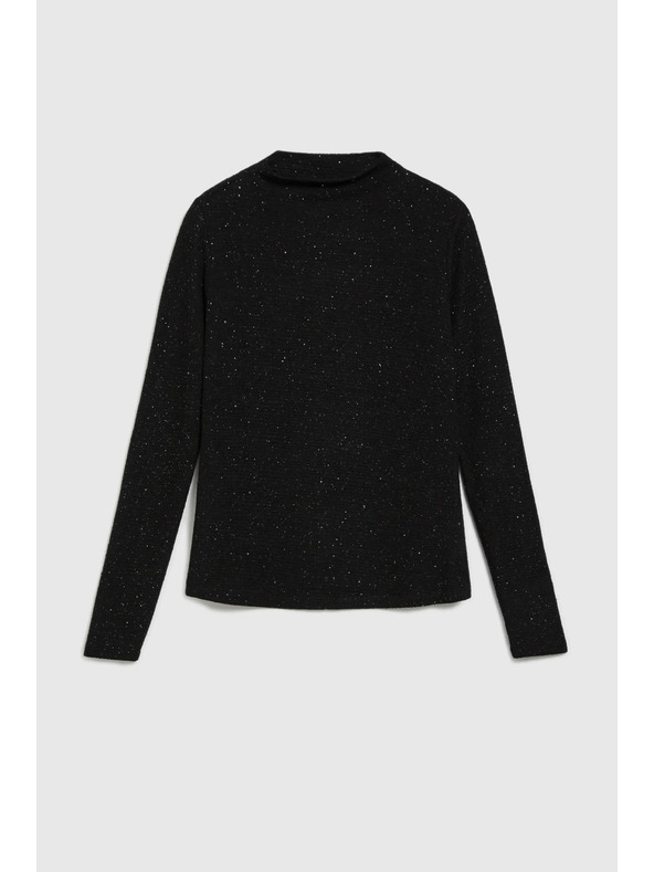 Moodo Crni ženski top s dugim rukavima