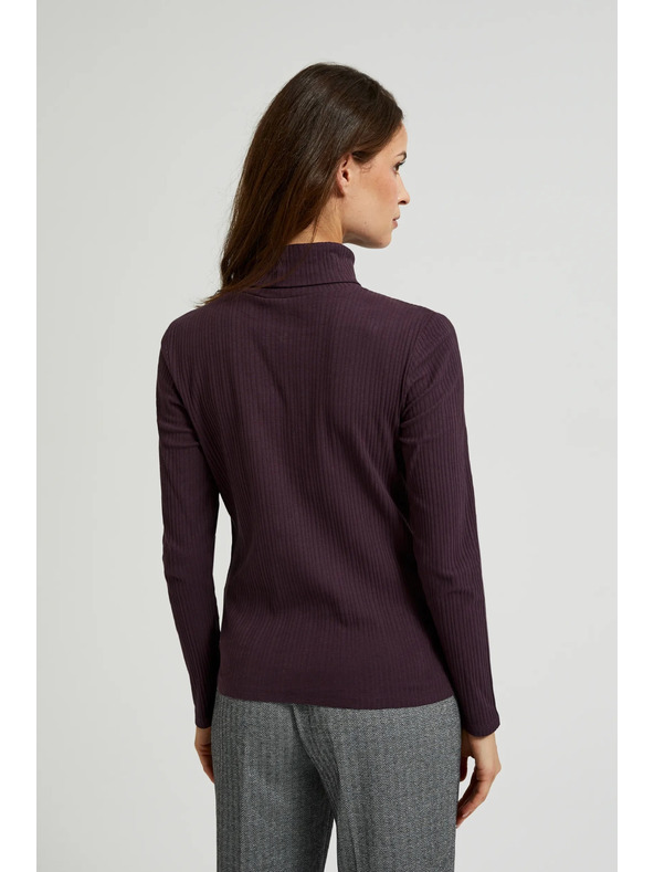Moodo Tamno ljubičasti ženski top s dugim rukavima