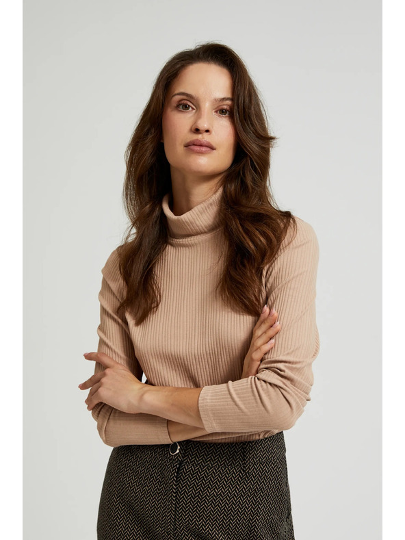 Moodo Smeđi ženski top s dugim rukavima