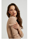 Moodo Smeđi ženski top s dugim rukavima