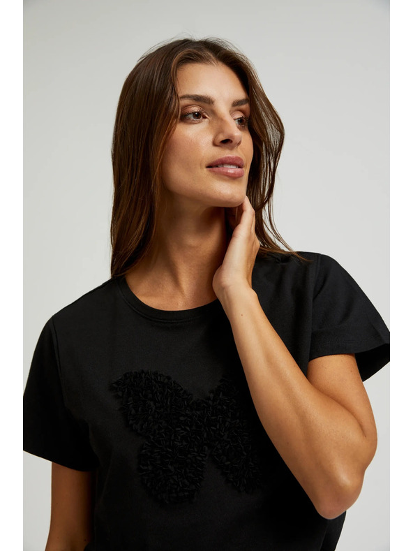 Moodo Crna majica s kratkim rukavima