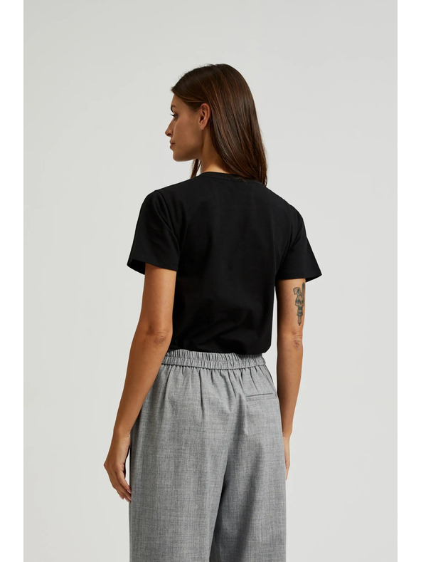 Moodo Crna majica s kratkim rukavima