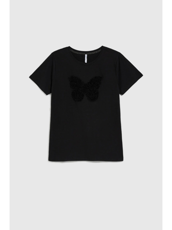 Moodo Crna majica s kratkim rukavima