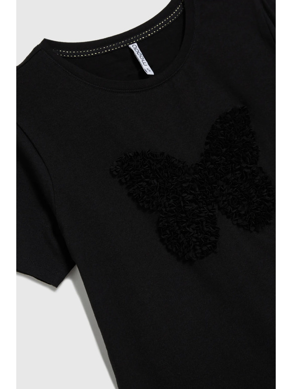 Moodo Crna majica s kratkim rukavima