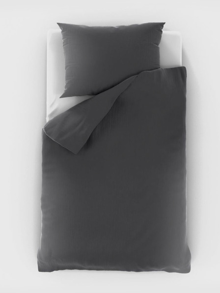 Kvalitex Produženo muslinsko posteljno rublje 140x220, 70x90cm tamnosivo Kvalitex