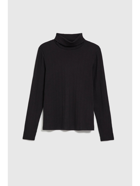 Moodo Crni ženski top s dugim rukavima