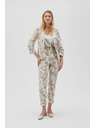 Moodo Bijele ženske cvjetne hlače Moodo