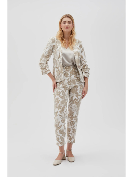 Moodo Bijele ženske cvjetne hlače Moodo