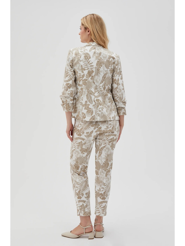 Moodo Bijele ženske cvjetne hlače Moodo