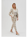 Moodo Bijele ženske cvjetne hlače Moodo