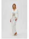 Moodo Bijele ženske hlače Moodo