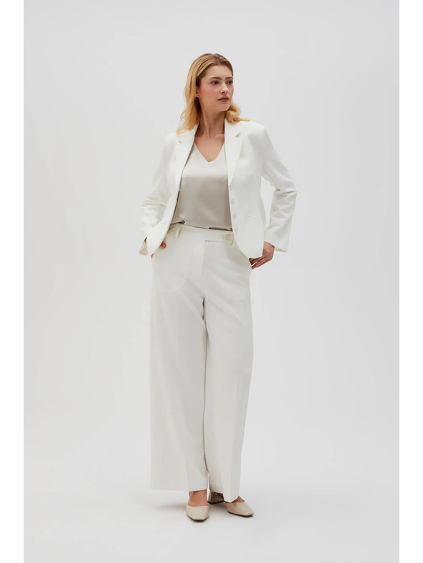 Moodo Bijele ženske hlače Moodo
