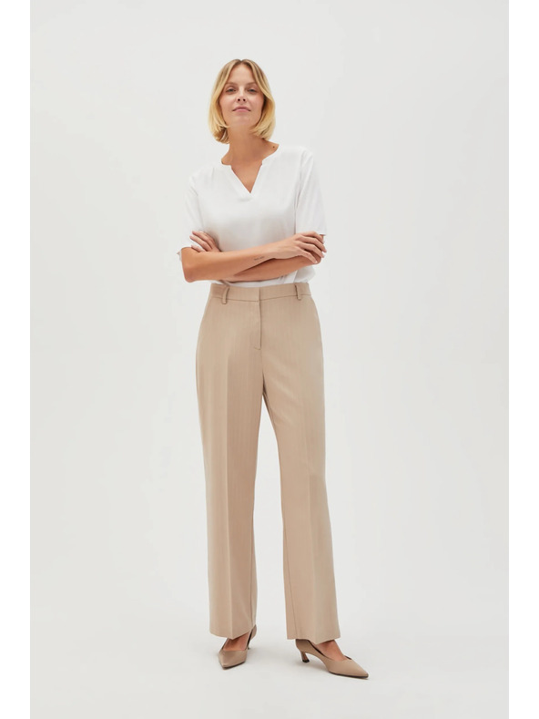 Moodo Bež ženske svečane hlače Moodo