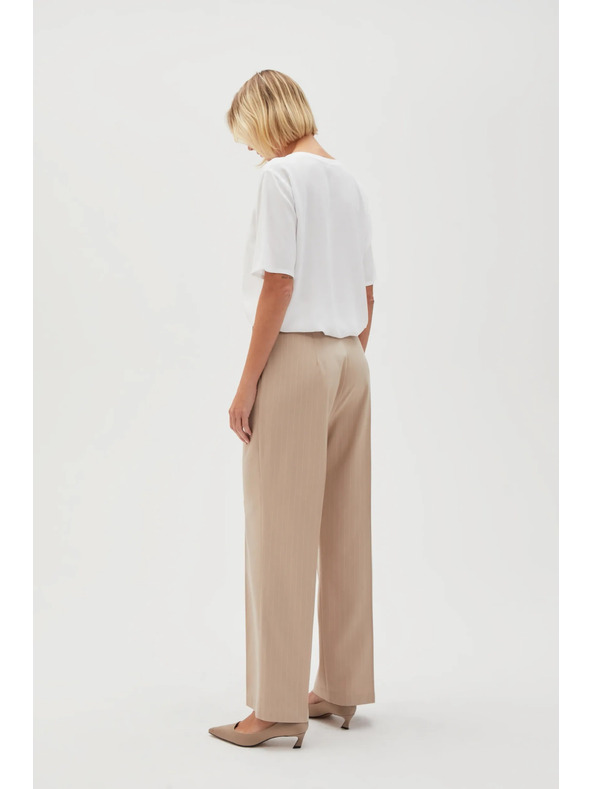 Moodo Bež ženske svečane hlače Moodo