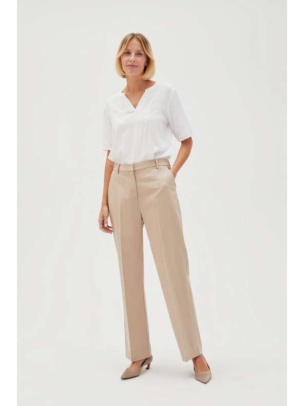 Moodo Bež ženske svečane hlače Moodo