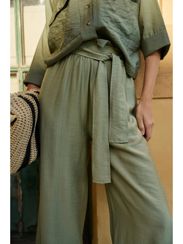 Moodo Maslinaste ženske hlače Moodo