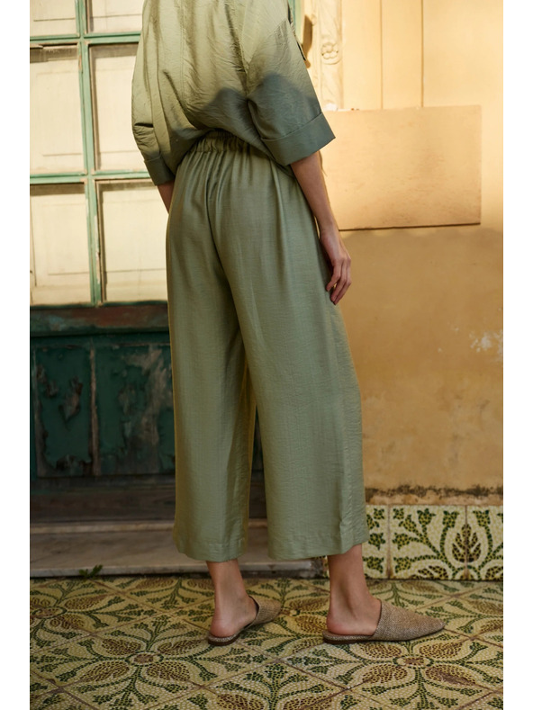 Moodo Maslinaste ženske hlače Moodo