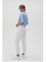 Moodo Bijele ženske hlače s pojasom Moodo