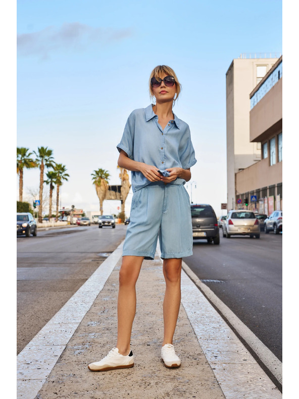 Moodo Plave ženske kratke hlače Moodo