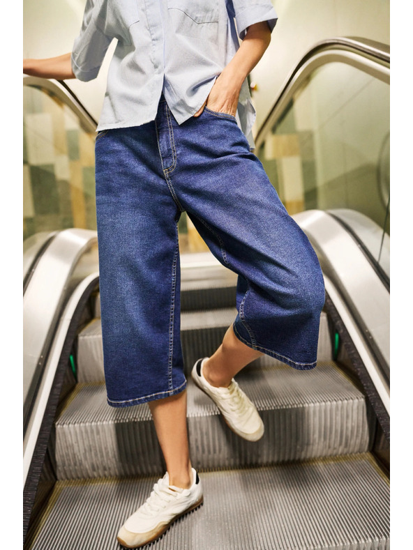 Moodo Plave ženske traper kratke hlače Moodo