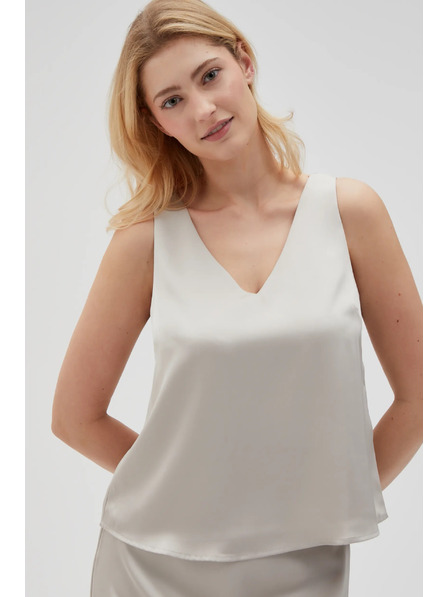 Moodo Bež ženska bluza bez rukava Moodo