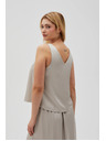 Moodo Bež ženska bluza bez rukava Moodo